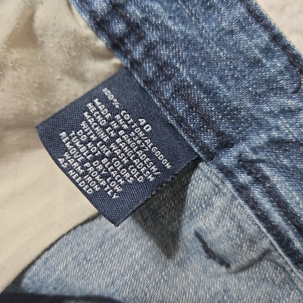 Vintage St. John's Bay Denim Cargo Shorts Men's Size 40 Faded Y2K
